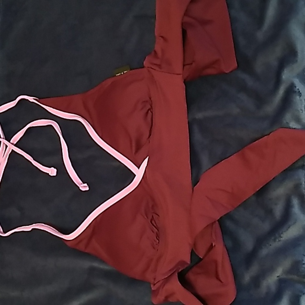 Wasson Burgundy Bikini Top